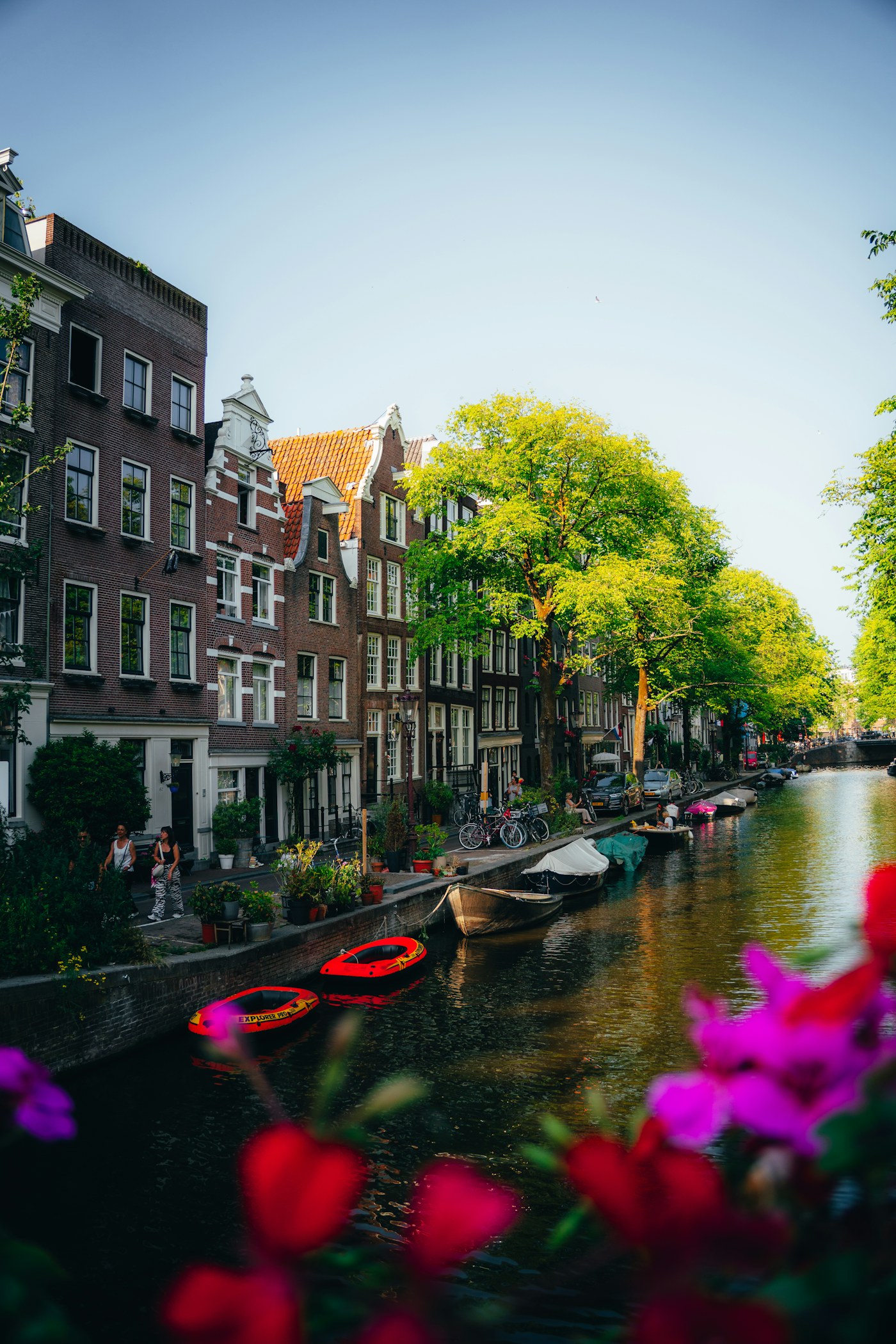 Amsterdam canal and historic buildings
